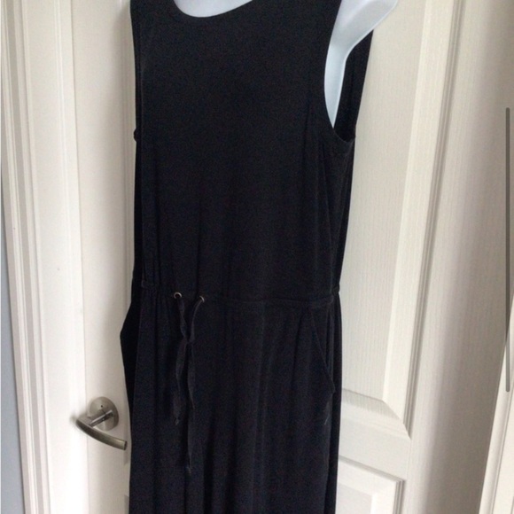 Eileen Fisher Tencel Lyocell Blend Sleeveless Jumpsuit Black Size Medium - Picture 2 of 5